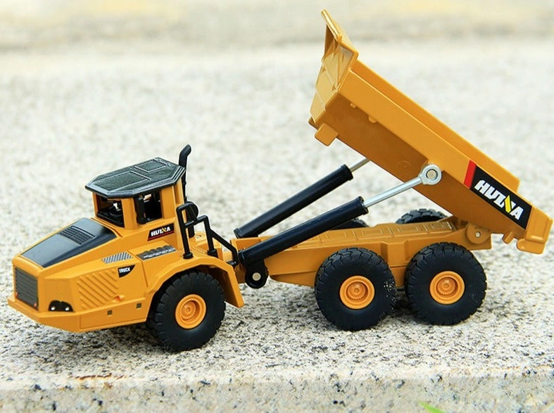 Huina 1712 Mini Monster Truck Unleashed: 1:50 Alloy Diecast Dump Truck Action!